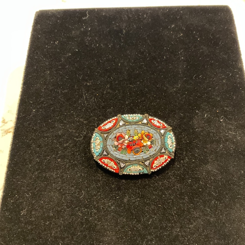 Vintage Italian Mirco Mosaic Brooch/Pin Italy